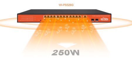 سوئیچ شبکه PoE وایتک مدل WI-PS526G(V4) 