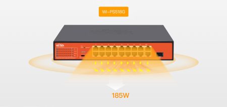 سوئیچ شبکه PoE وایتک مدل WI-PS518G(V4) 