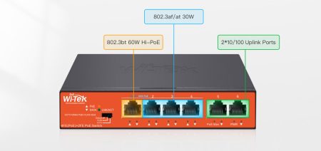 سوئیچ شبکه PoE وایتک مدل WI-PS205(V4)